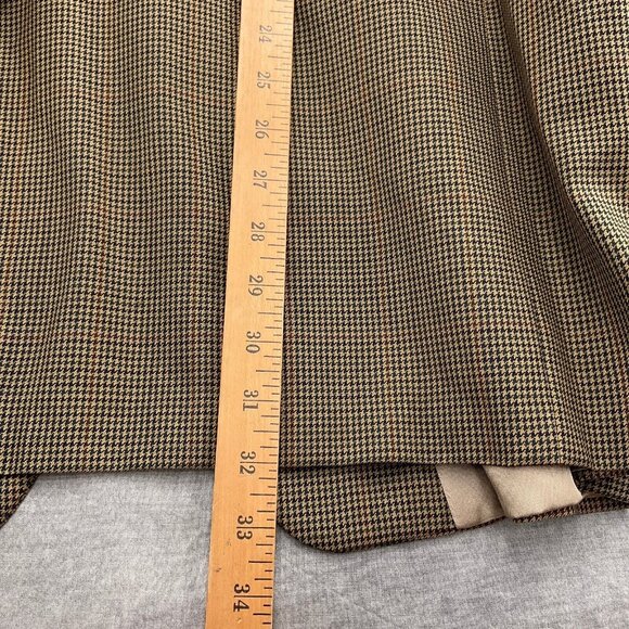 Austin Reed Blazer Men 52R Tan Green Houndstooth Wool Classic Career‎ Dillards - Picture 9 of 15